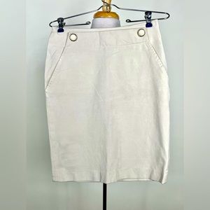 Banana Republic Pencil Skirt, Cream - 4